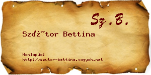 Szútor Bettina névjegykártya