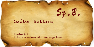 Szútor Bettina névjegykártya